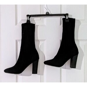 Carlos by Carlos Santana Sock‎ Booties Heel Pointed Toe Pull On Black 9.5 NEW